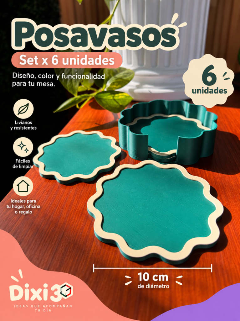 Posavasos x 6 unidades